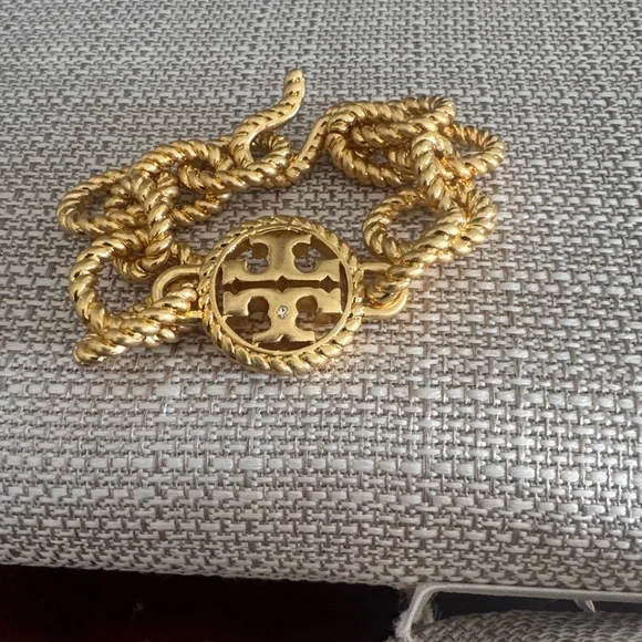 Tory Burch Textured Rope gold bracelet - Picture 2 of 4
